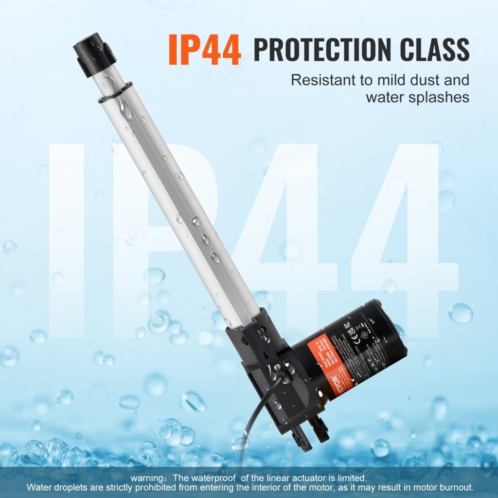 Linear Actuator 12V 10In Heavy Duty 1320lbs/6000N 0.19'/s IP44 Protection