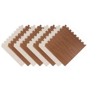 8-Piece Interlocking Wood Grain Foam Mat, Non-Slip And Wear-Resistant Floor Mat, Soft And Cushioning, Suitable For Living Rooms, Bedrooms/Children's Rooms - Image 7