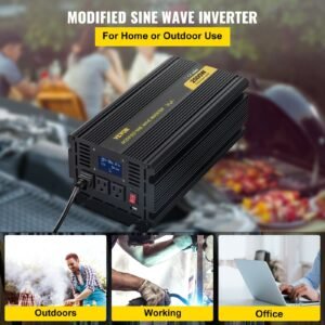 Power Inverter, 2500W Modified Sine Wave Inverter, DC 12V To AC 120V Car Converter, With LCD Display, Remote Controller, LED Indicator, AC Outlets Inverter For Truck RV Car Boat Travel Camping - Image 4
