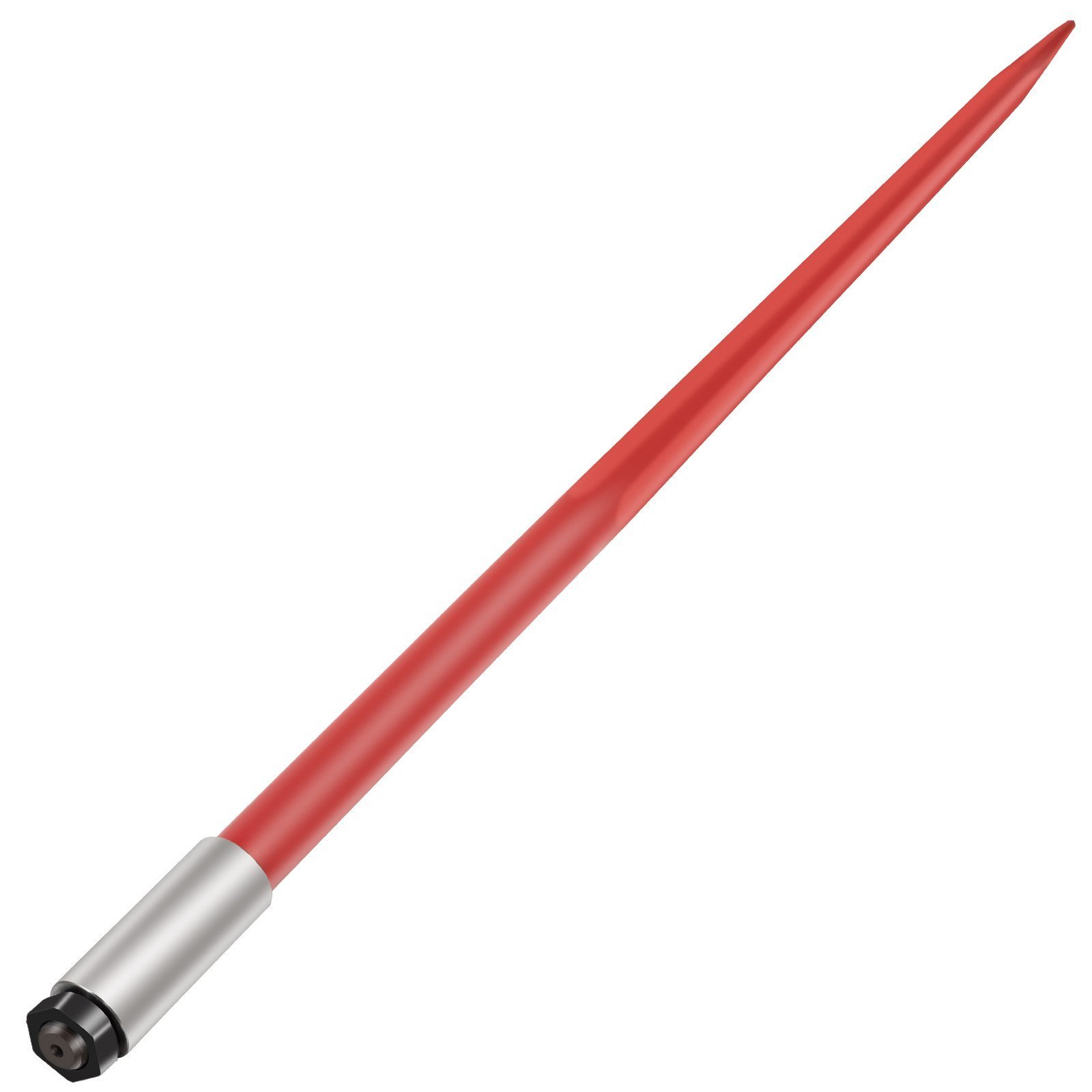 Hay Spear 49' Bale Spear 4500 Lbs Capacity, Bale Spike Quick Attach Square Hay Bale Spears 1 3/4' Wide, Red Coated Bale Forks, Bale Hay Spike With Hex Nut & Sleeve For Buckets Tractors Loaders - Image 1