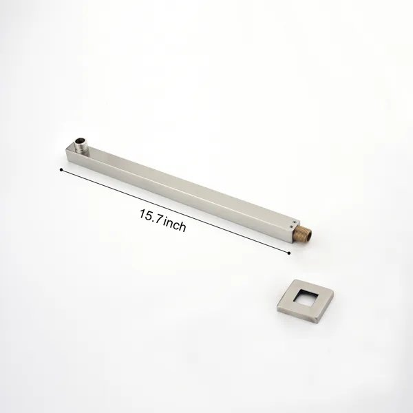 Shower Arm With Flange, 1/2 NPT Tapered Threads, Rain Shower Head Arm, Wall Mount Shower Extension Arm