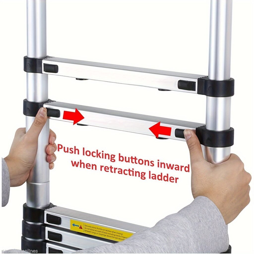 8.5FT Telescopic Aluminum Ladder For Home And Outdoor Use