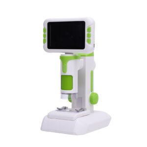 Kids Microscope 1600X Digital Microscope With 4 Inch 1080P Screen Handheld Portable Microscope For Children Educational Science Kit With Slides - Image 2