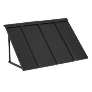 Window Awning Door Canopy 44x24 In Outdoor Steel Front Door Awnings Anti-Rust - Image 1