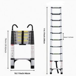 Aluminum Telescopic Ladder With Adjustable Height And Easy Storage - Image 8