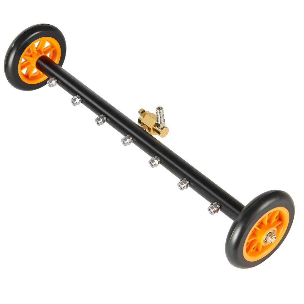24' Pressure Washer Undercarriage Cleaner With 2 Wheels 2 Extended Wands