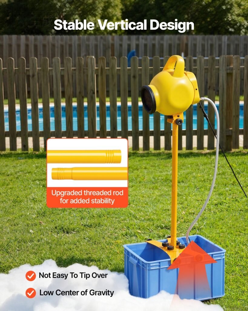 Foam Machine, Adjustable Angle Control Foam Cannon Party Machine, Bubble Cannon With 37QT Water Tank, Stable Vertical Design, Dense Foams Maker For Gatherings, Celebrations & Party