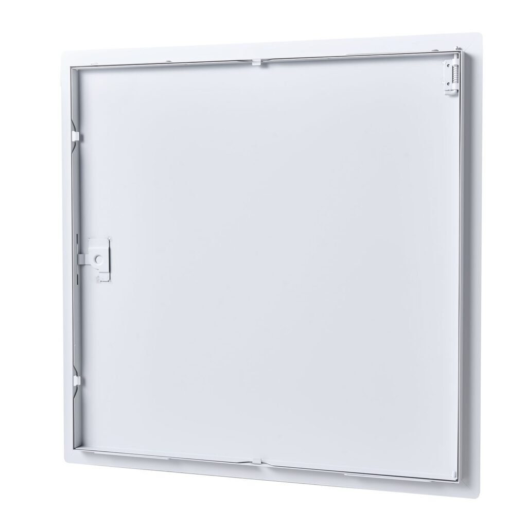 Access Panel For Drywall, 19.2 X 19.2 In Galvanized Steel Access Door, Easy Install Hinged Service Panel With Screwdriver Latch, For Ceiling Plumbing Electrical, 18.4 X 18.4 In Cutout Size White
