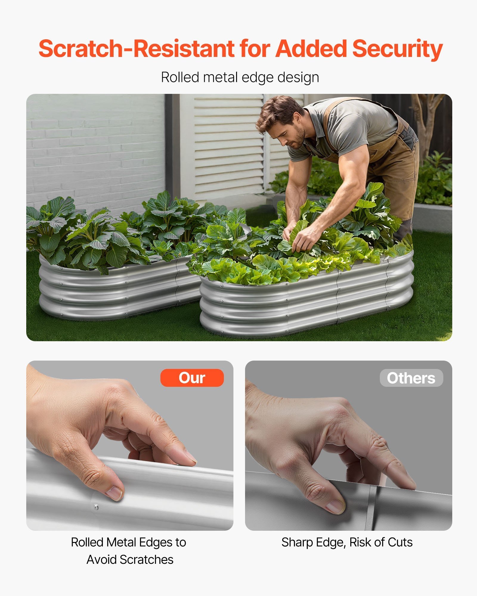 Metal Raised Garden Bed, 4 X 2 X 1 Ft Oval Outdoor Galvanized Planter Garden Box, Open Bottom Design, Large Planter Raised Bed For Growing Vegetables, Flowers, And Succulents, Galvanized Color - Image 5