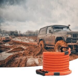1" X 30' Kinetic Recovery Tow Rope 38,000 Lbs, Heavy-Duty Off Road Snatch Strap, Extreme Duty 30% Elasticity Energy Snatch Strap For Jeep Car Truck ATV UTV SUV Tractor - Image 6