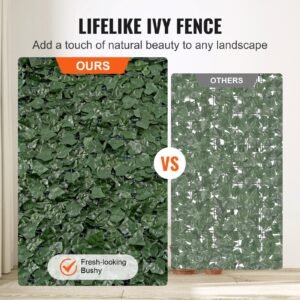Privacy Ivy Fence, 59 X 118in Artificial Green Wall Screen, Greenery Ivy Fence With Mesh Cloth Backing And Strengthened Joint, Faux Hedges Vine Leaf Decoration For Outdoor Garden, Yard, Balcony - Image 5
