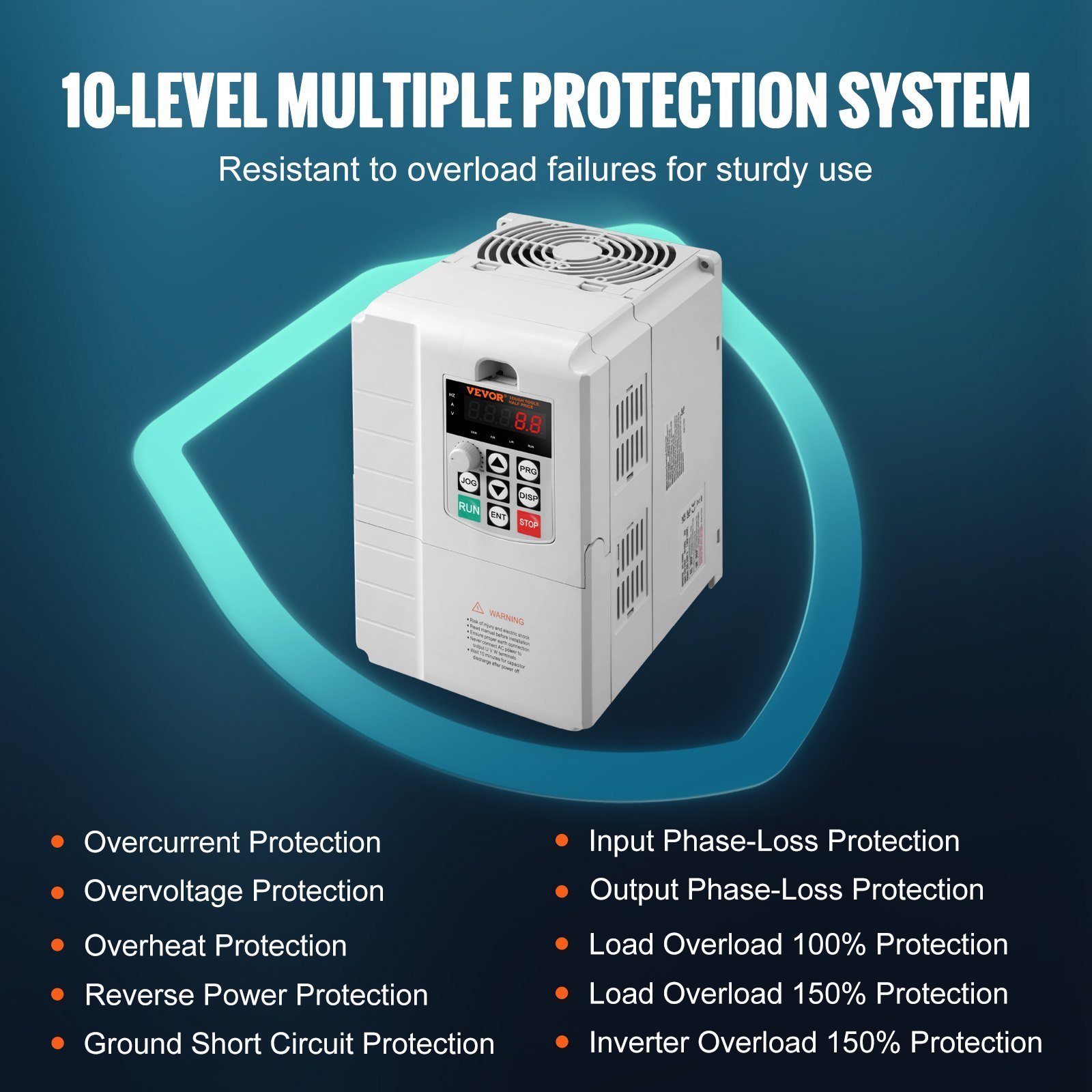 VFD 7.5KW, 34A, 10HP Variable Frequency Drive For 3-Phase Motor Speed Control - Image 5