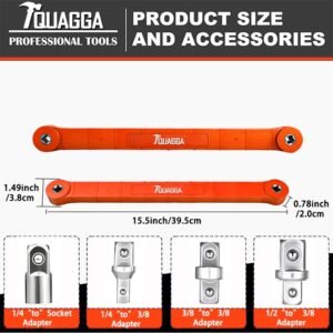 Offset Extension Wrench, Impact Grade Square Drive Adapters For Hard To Reach Fasteners In Tight Spaces 3 Piece Set - Image 3