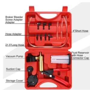 Hand Held Vacuum Pressure   Tester Set Brake Fluid Bleeder Bleeding Kit   Box - Image 3