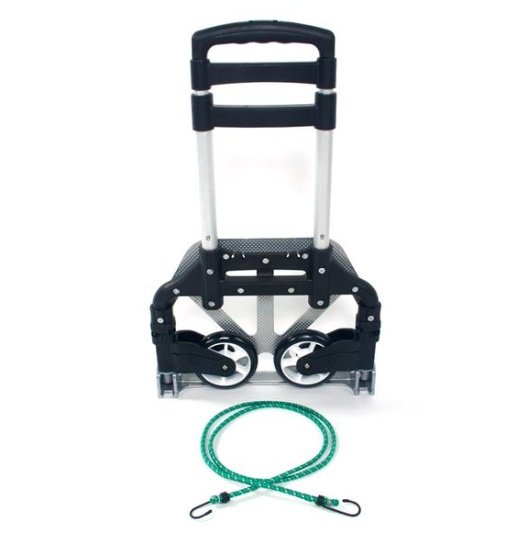 Portable, Foldable, Telescopic Trolley Trolley, Trolley, Luggage Cart, Black