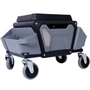 Heavy Duty Mechanic Stool, 330 Lbs Weight Capacity, Garage Stool With Wheels - Image 4