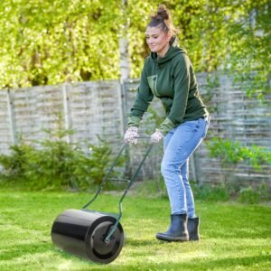 20-Inch Push/Tow Behind Lawn Roller Filled with 16 Gal Water or Sand, Perfect for Flattening Sod in the Garden - Image 4