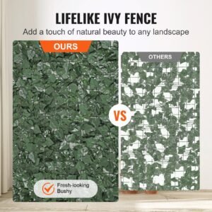 Ivy Privacy Fence, 96 X 72 In Artificial Green Wall Screen, Greenery Ivy Fence With Strengthened Joint, Faux Hedges Vine Leaf Decoration For Outdoor Garden, Yard, Balcony, Patio Decor - Image 3