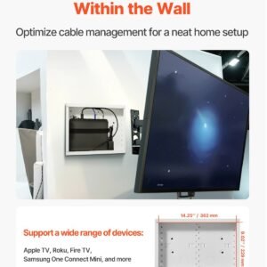 Structured Media Enclosure 9 In Recessed In-Wall TV Media Box With Cover - Image 5