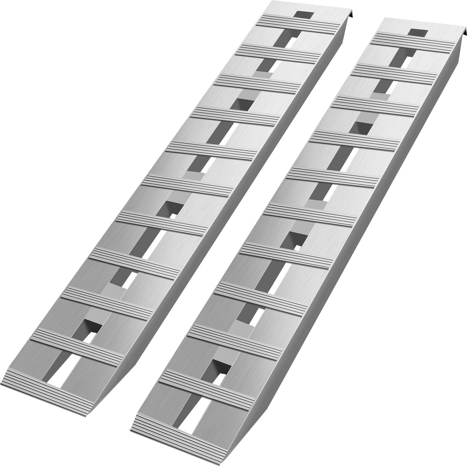 VEVOR 60'X 12 X 2.5inch Aluminum Trailer Ramps 6000LBS Total Beavertail Hook End 1 Pair 2 Ramps - Image 10