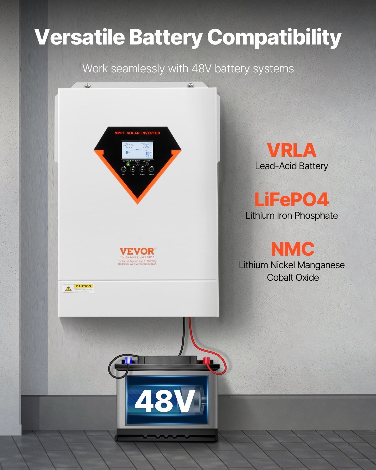 Hybrid Solar Inverter Charger 6000W 220/230V With Built-in 120A MPPT Controller - Image 5