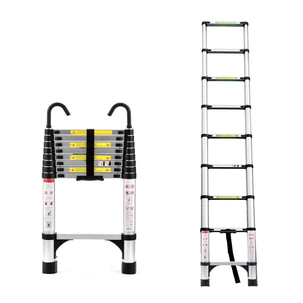 8.5FT Telescopic Aluminum Ladder For Home And Outdoor Use