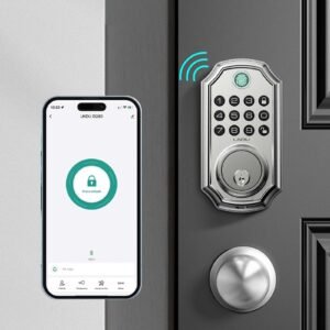 Keyless Entry Door Lock With Handle App-Controlled Front Door Lock Set With Keypad Auto-Lock & One-Touch Locking Anti-Peep Code Feature Easy Installation - Image 3