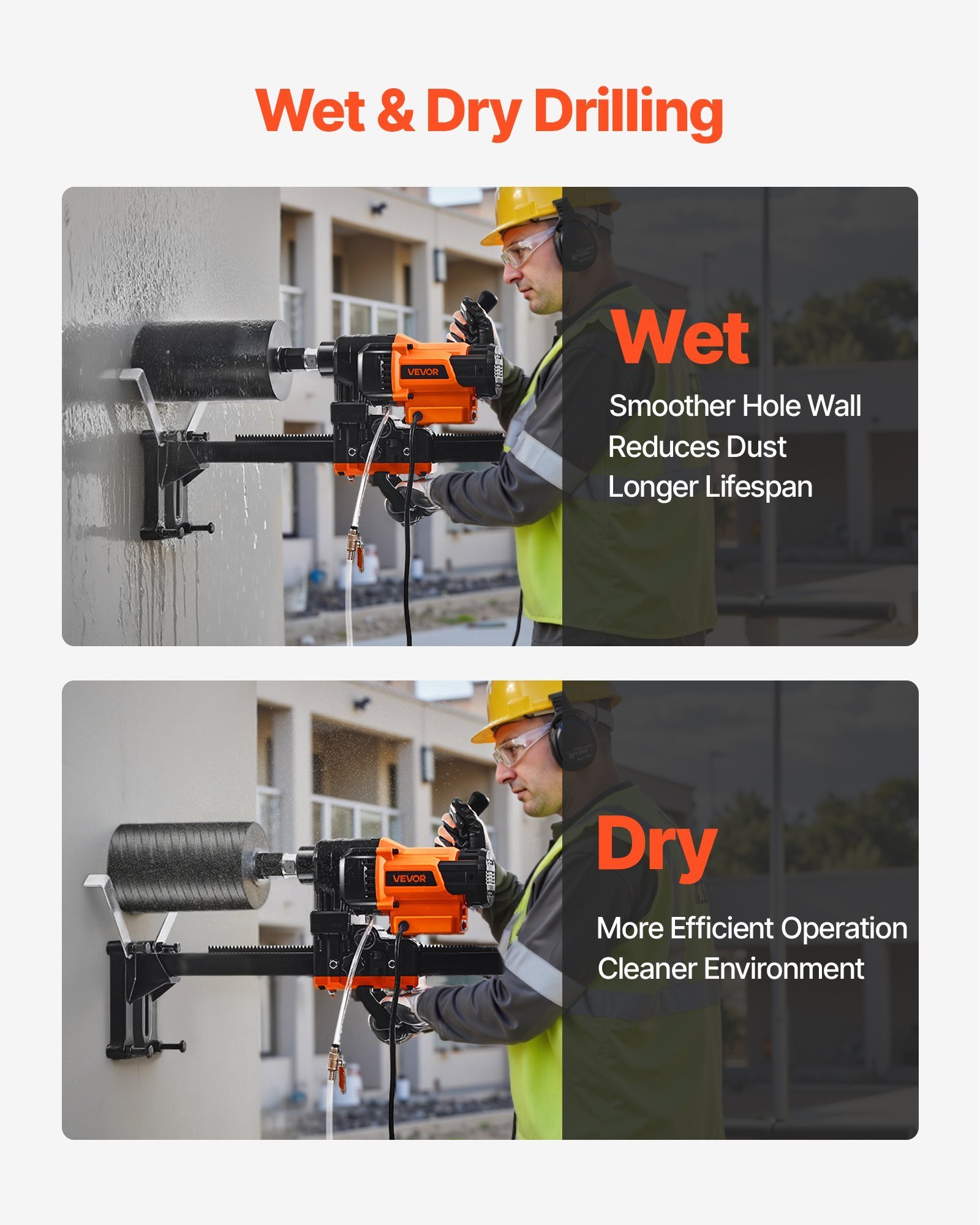 Diamond Core Drill Machine Concrete Core Drill Rig With Stand 8 In 3000W - Image 2