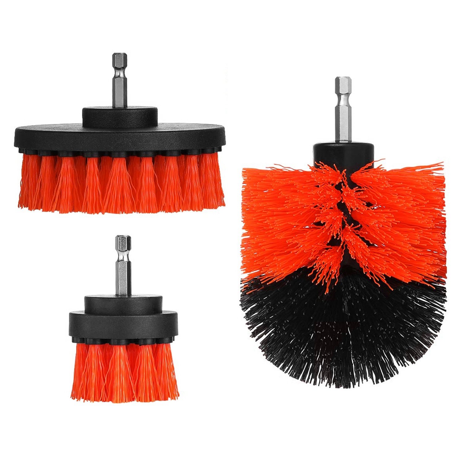 3Pcs Per Set Drill Brush Power Scrubber Cleaning Brush For Car Carpet Wall Tile Tub Cleaner Combo Brush Only - Image 12