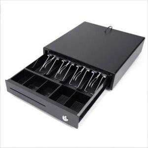 Electrically Opening Cash Drawer, Space-Saving Money Drawer With Coin & Banknote   Tray - Image 1