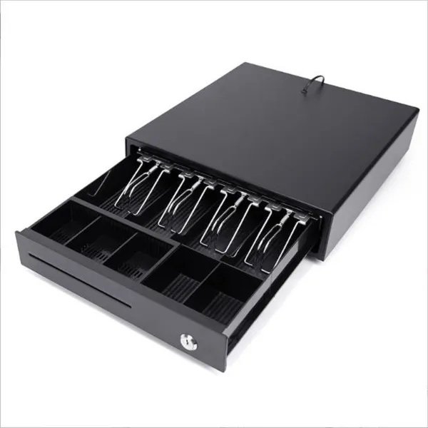 Electrically Opening Cash Drawer, Space-Saving Money Drawer With Coin & Banknote   Tray