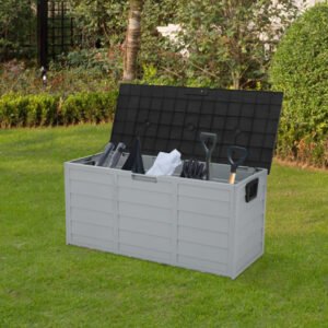 75gal 130lb Black Lid Plastic Patio Storage Box - Image 6