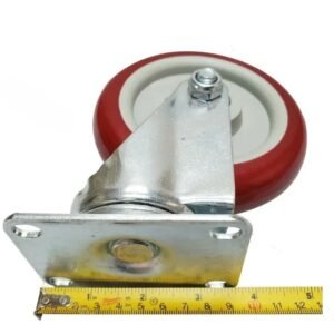 4 Pack 5 Inch Caster Wheels Swivel Plate Polyurethane Wheels Heavy Duty Wheels - Image 4