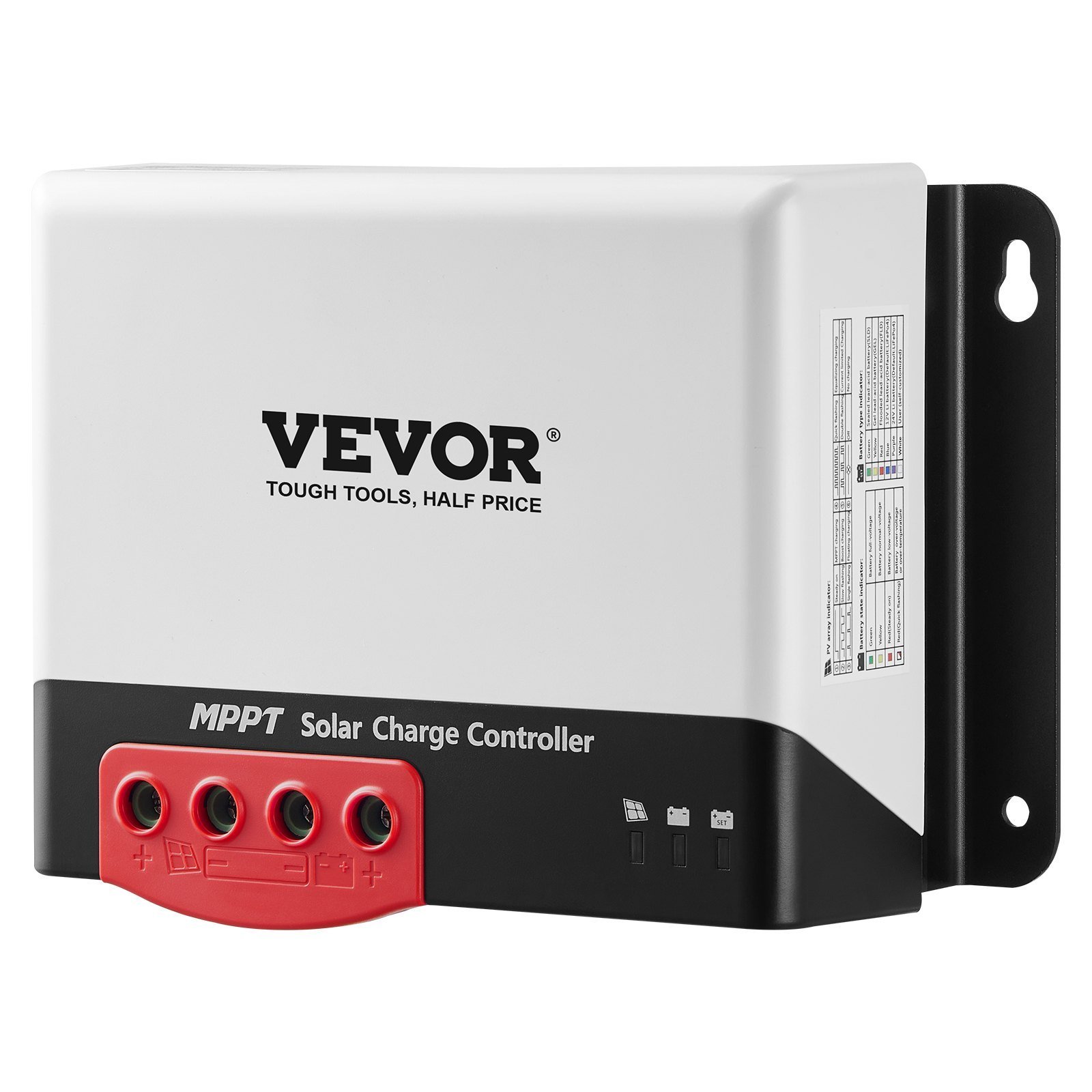 50A MPPT Solar Charge Controller, 12V / 24V Auto DC Input, Solar Panel Regulator Charger With Bluetooth Module, 98% Charging Efficiency For Sealed(AGM), Gel, Flooded And Lithium Battery Charging - Image 1