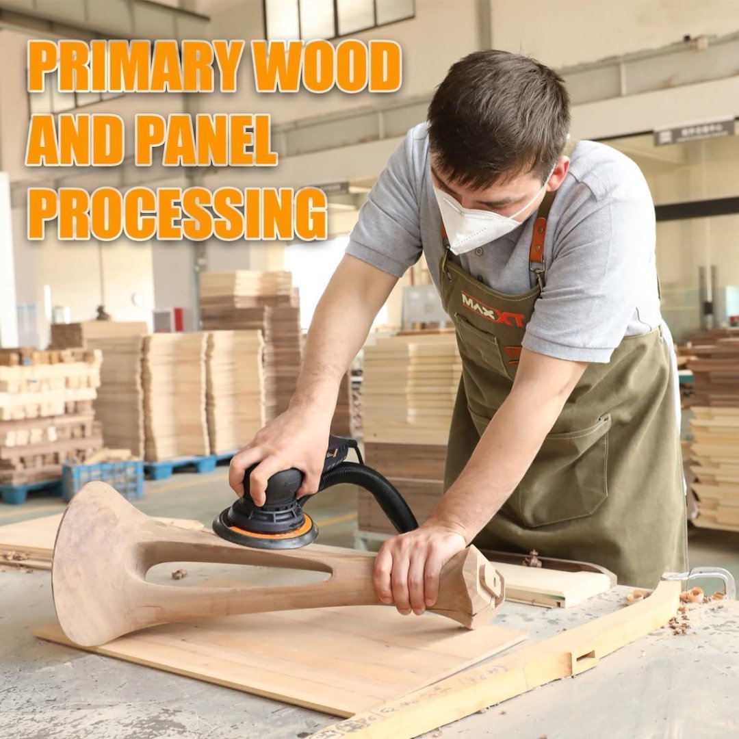 Electric 5mm Random Orbital Sander Brushless 350W 3A Multi-function Variable Speed Electric Corded Orbital Sanders Machine With 10 Sanding Paper For Woodworking R7303-5.0mmOrbit - Image 6