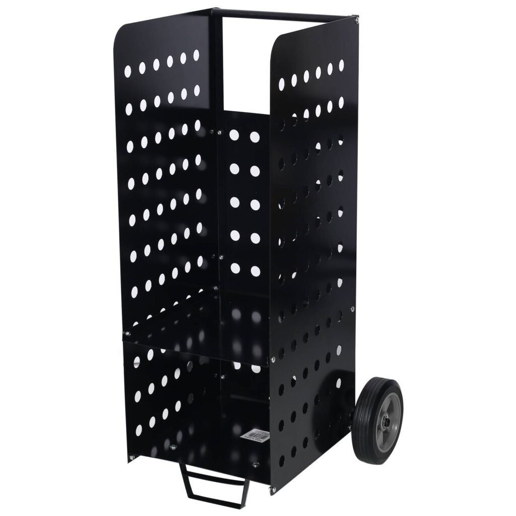 Firewood Cart Fireplace Log Rolling Cart Wood Rack Outdoor Rolling Cart