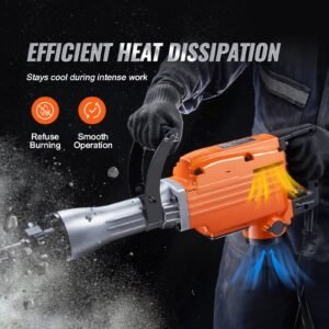 Demolition Jack Hammer Concrete Breaker 2200W Electric Hammer 2 Chisel Bits - Image 2