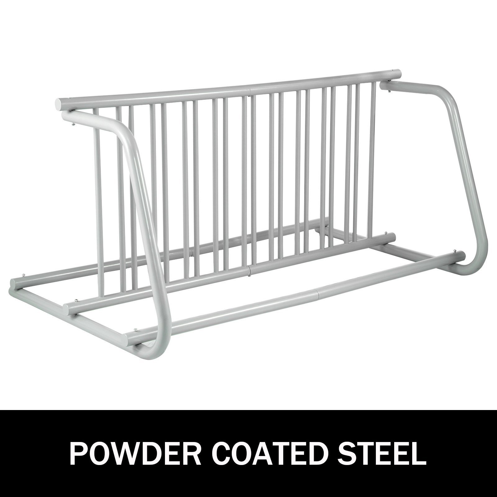 10 Holders Floor Bike Rack, 59' Length All-Steel Grid Bike Rack, 10-Bike Capacity Dual-Side Storage Stand For Garages Streets Yards Bike Events - Image 3