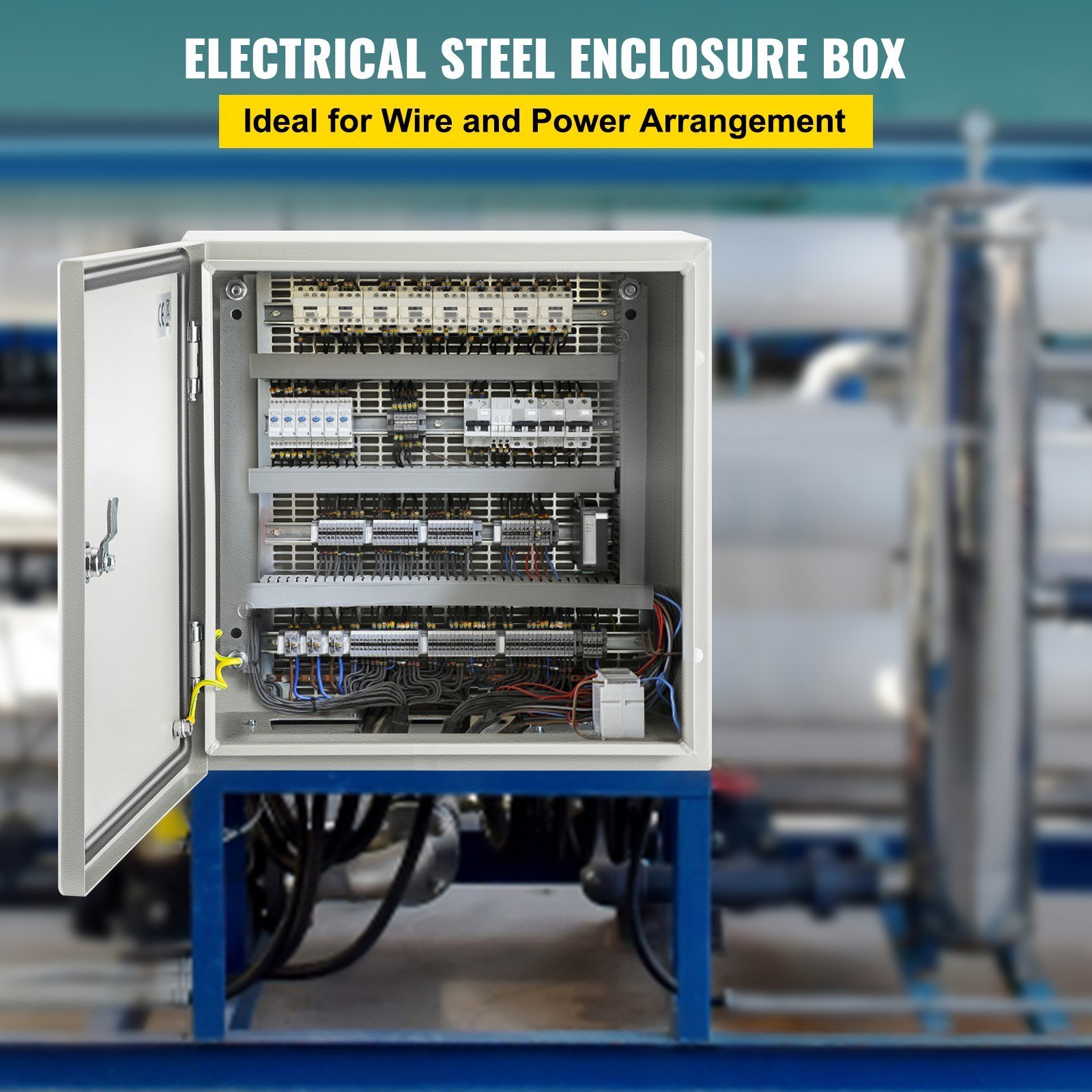 NEMA Steel Enclosure, 16 X 16 X 8'' NEMA 4X Steel Electrical Box, IP66 Waterproof & Dustproof, Outdoor/Indoor Electrical Junction Box, With Mounting Plate - Image 3