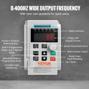 VFD 4KW,18A,5HP Variable Frequency Drive For 3-Phase Motor Speed Control - Image 3