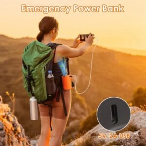 5 In 1 Portable Waist Clip Fan With 5 Speeds Flashlight Battery Operated Personal Wearable Turbo Belt Fan Hands-Free Neck Fan For Camping Travel Job Site - Image 2