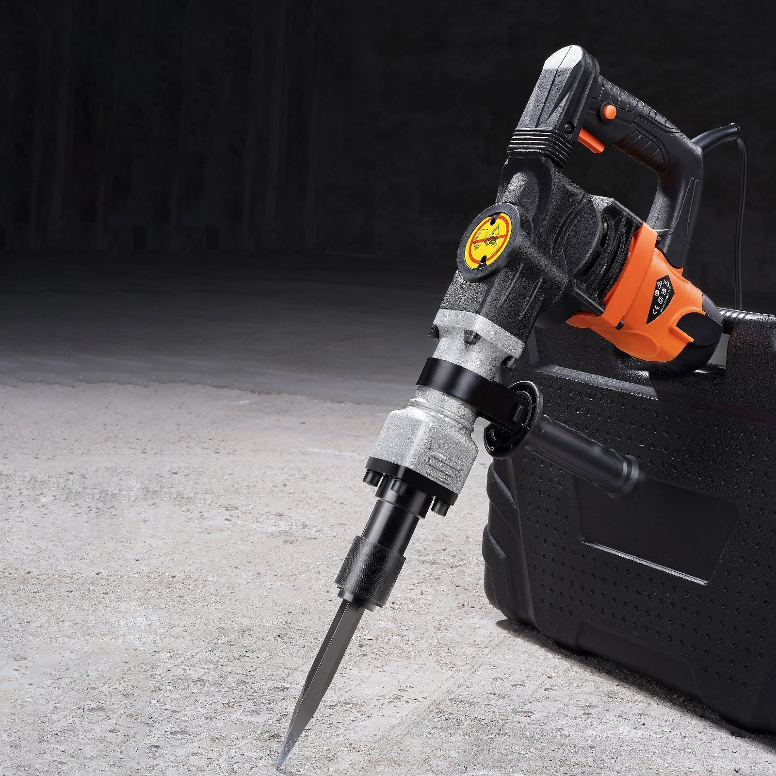 Demolition Jack Hammer Concrete Breaker 1400W Electric Hammer 2 Chisel Bit - Image 6