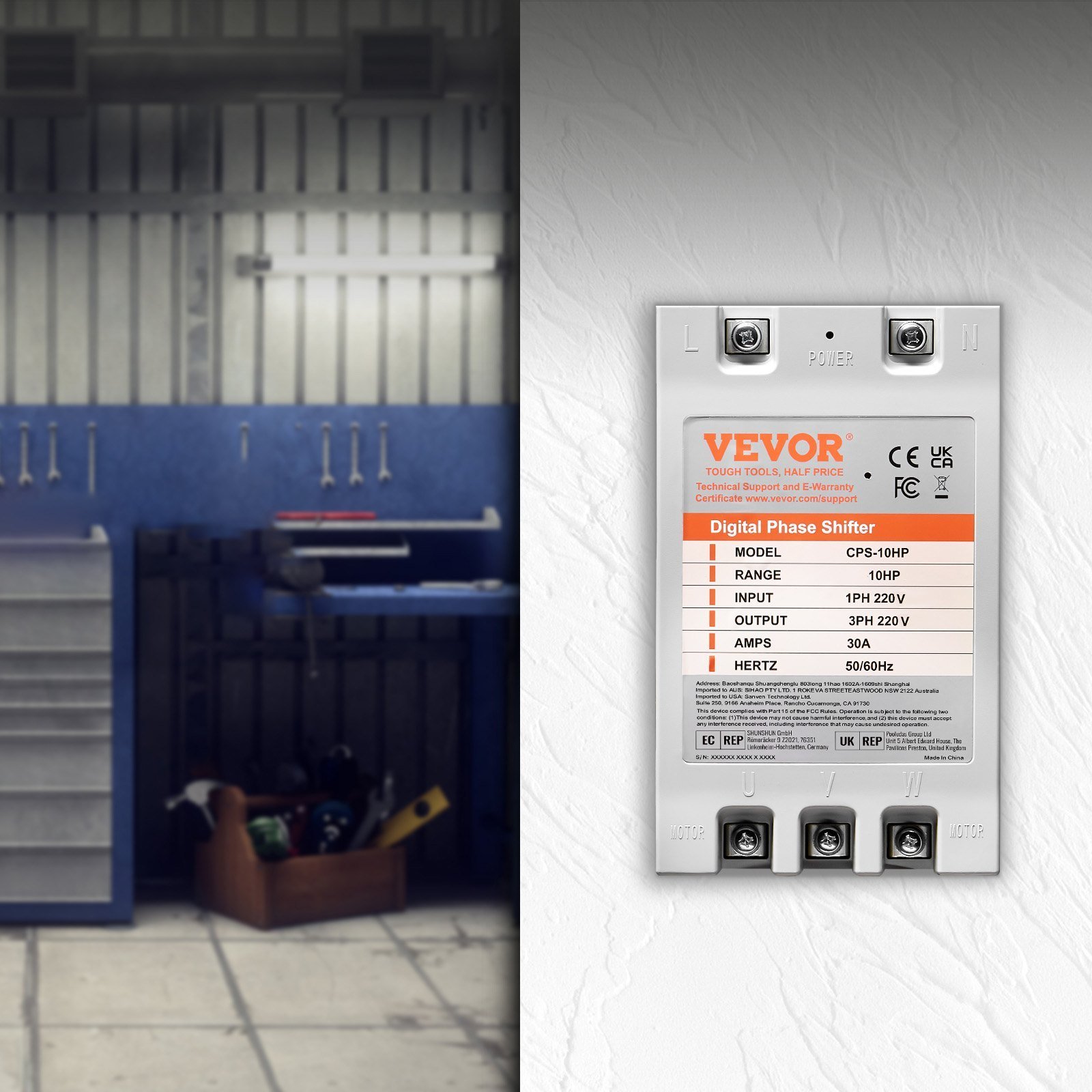3 Phase Converter - 10HP 30A 220V Single Phase To 3 Phase Converter, Digital Phase Shifter For Residential And Light Commercial Use, 220V Input/Output (One Converter For One Motor Only) - Image 6