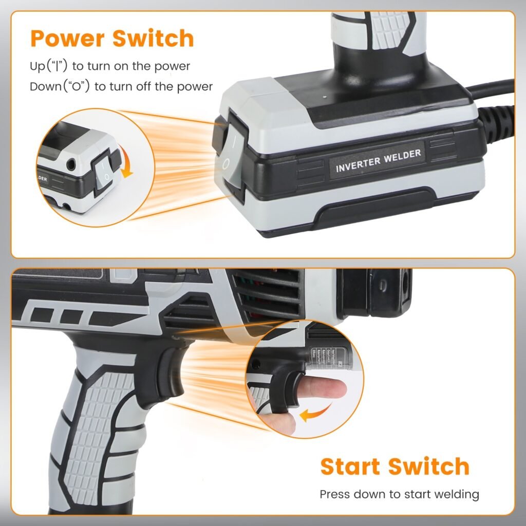 1Set 110V 120Amp Welding Machine 4600W Portable Welder Gun Hand Held Welding Machine Electric Stick Welder With 20 To 120Amp Output IGBT Inverter