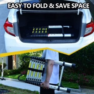8.5FT Telescopic Aluminum Ladder For Home And Outdoor Use - Image 6