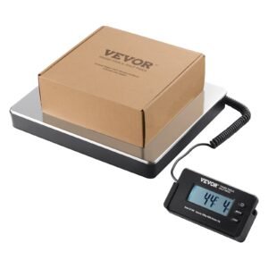 Digital Shipping Scale, 440 Lbs X 1.7 Oz. Heavy Duty Postal Scale With Timer, Tare Function, HD LCD Screen Portable Package Scale For Luggage, Home, Post Office, AC/DC Powered, FCC Listed - Image 1