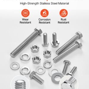246 Pcs Bolts Nuts Assortment Kit Imperial Stainless Steel For Furniture - Image 3