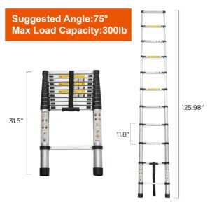 Aluminum Telescoping Ladder For Outdoor Work - Image 4