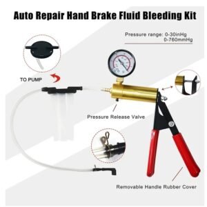 Hand Held Vacuum Pressure   Tester Set Brake Fluid Bleeder Bleeding Kit   Box - Image 4