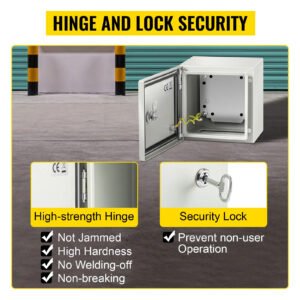 VEVOR NEMA Steel Enclosure,  NEMA 4X Steel Electrical Box, IP66 Waterproof & Dustproof, Outdoor Indoor Electrical Junction Box - Image 2